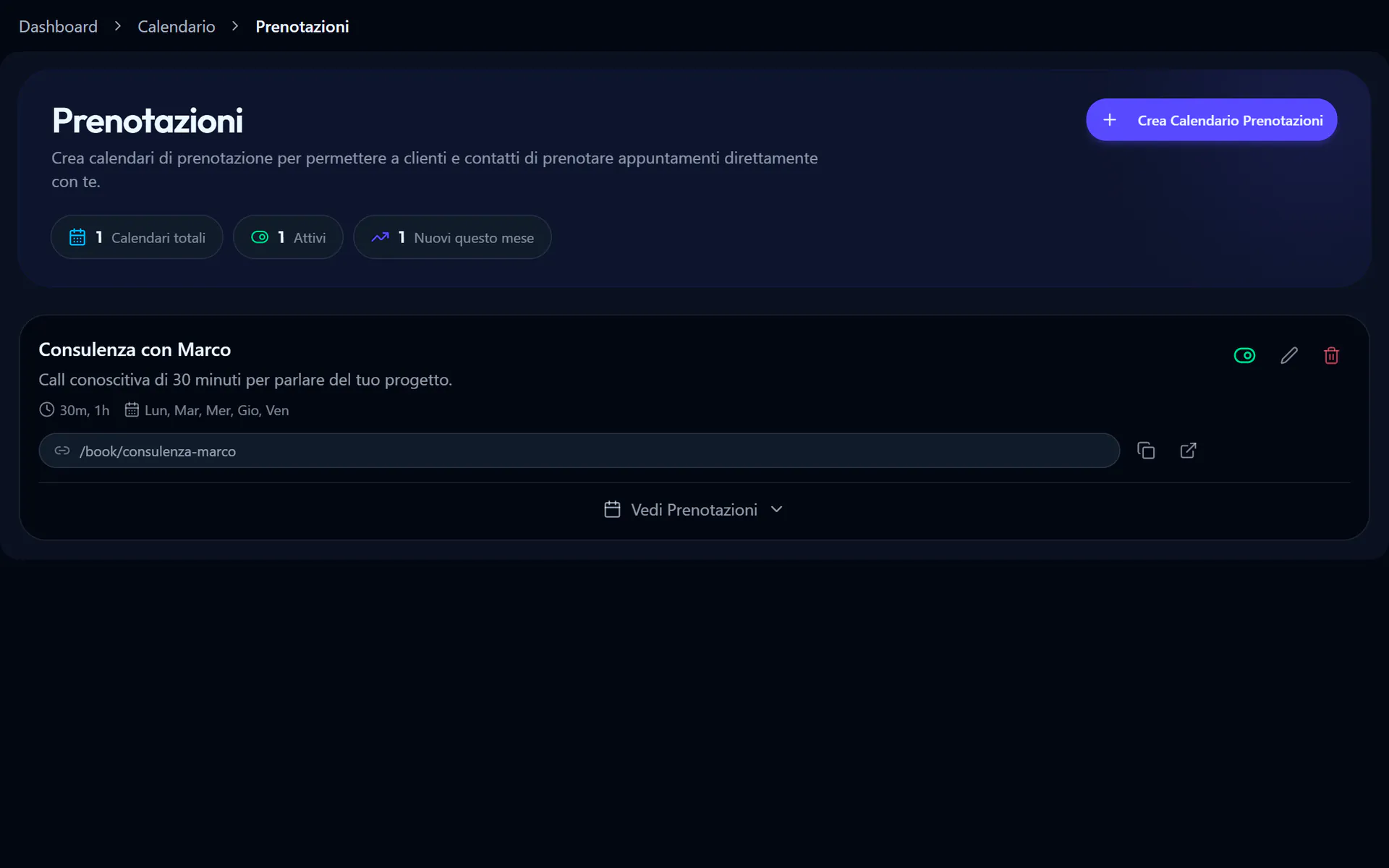 Prenotazioni di team, collegate al CRM